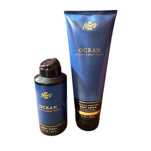 Bath & Body Works Ocean Mens Body Spray & Ultimate Hydration Body‎ Cream Set NEW